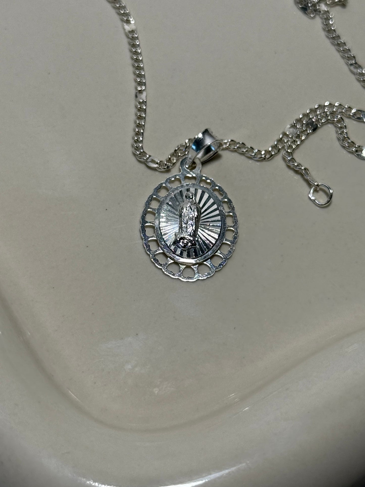 Oval Hearts Virgin Mary
