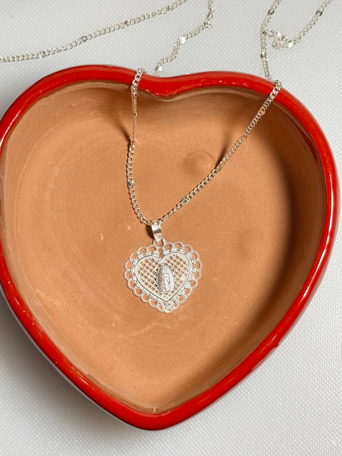 Virgin Mary Heart Pendant