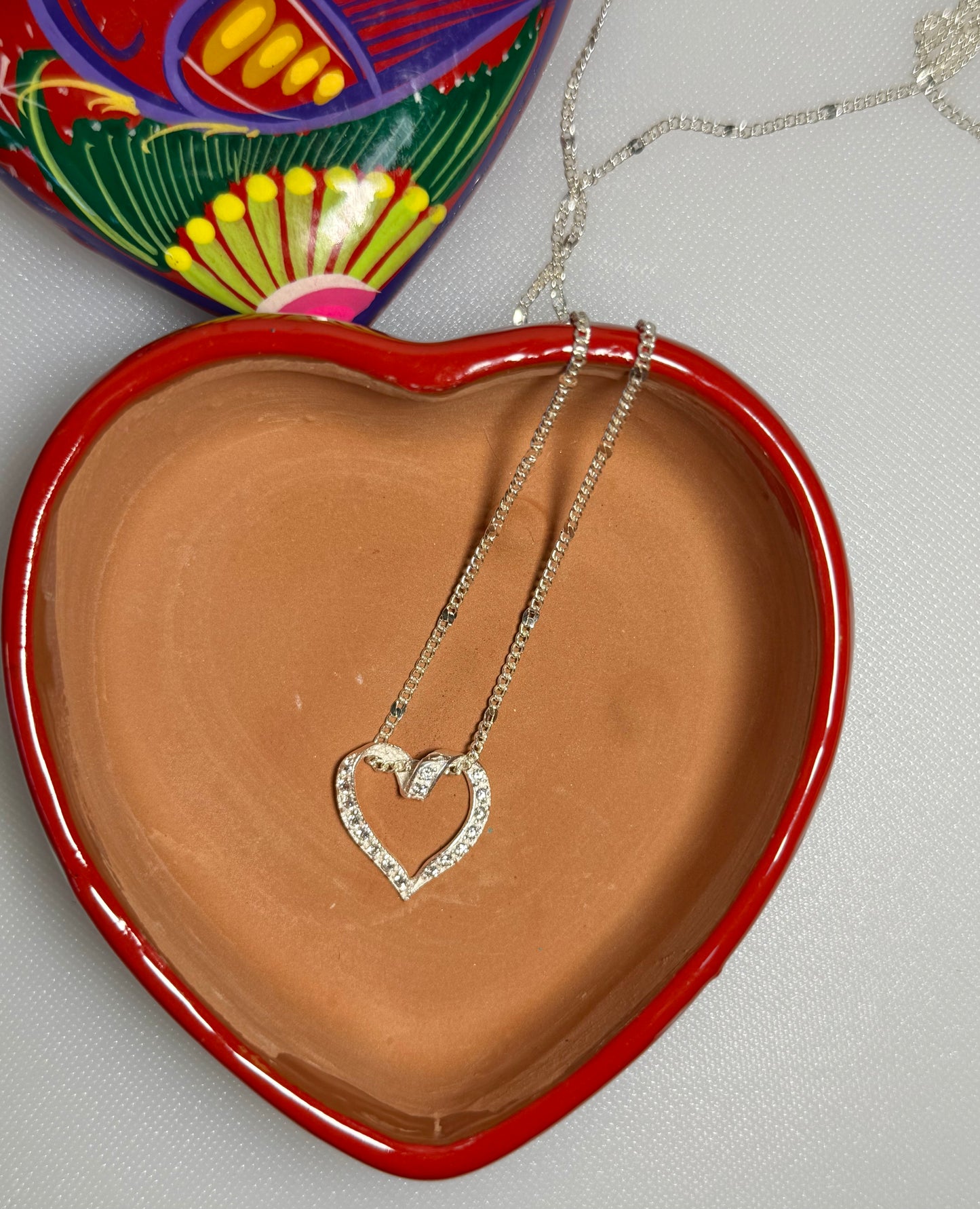 Cubic Zirconia Heart Pendant