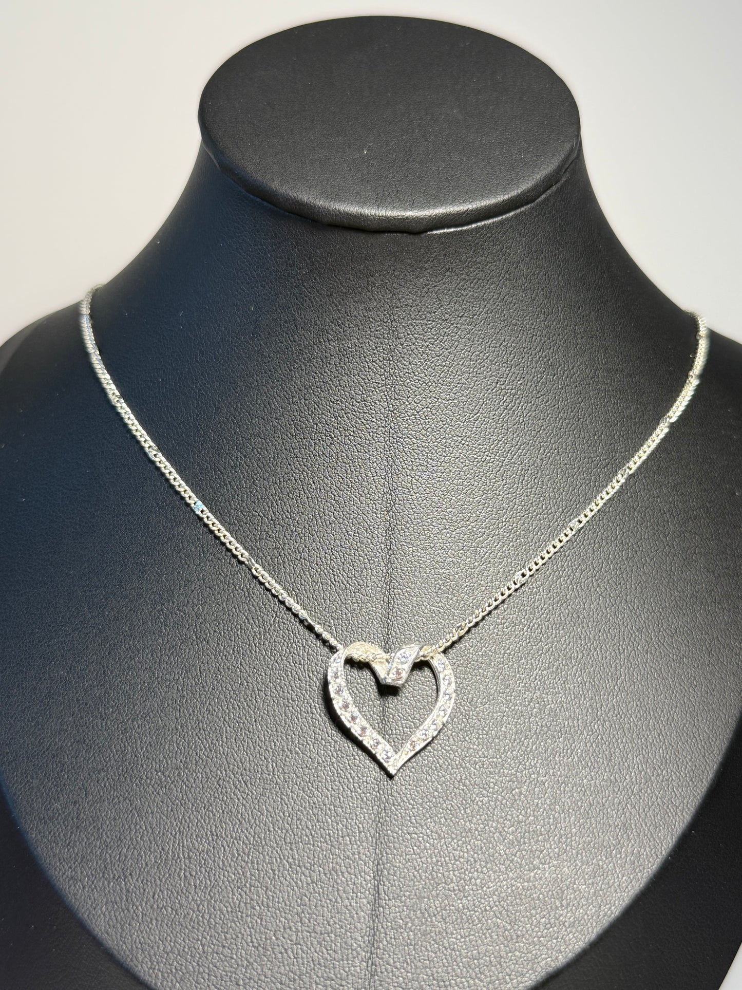 Cubic Zirconia Heart Pendant