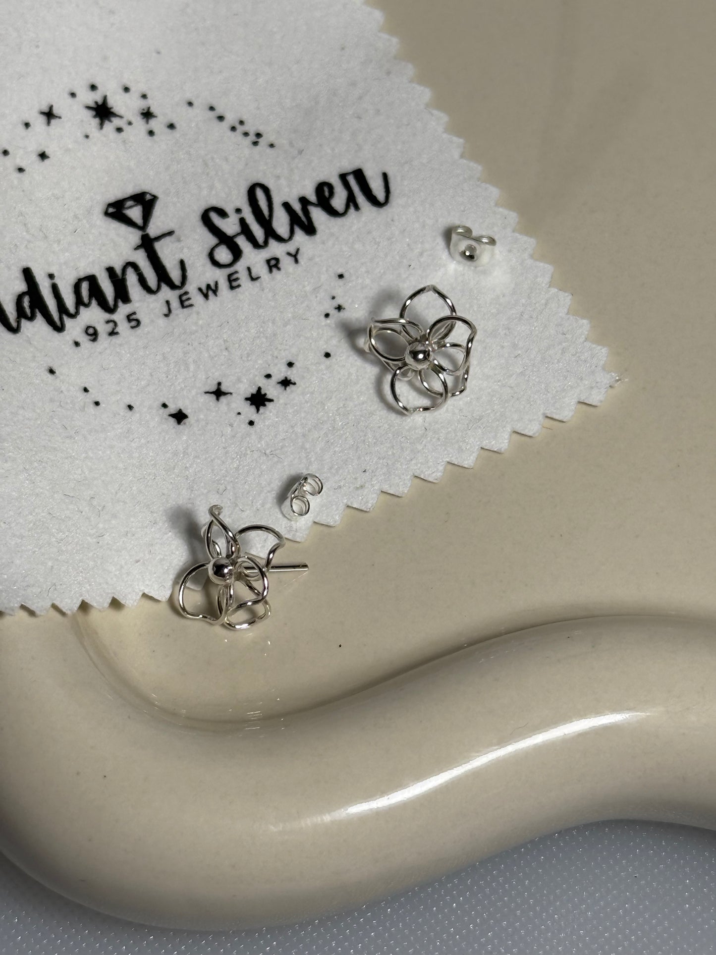 3D Flower Studs