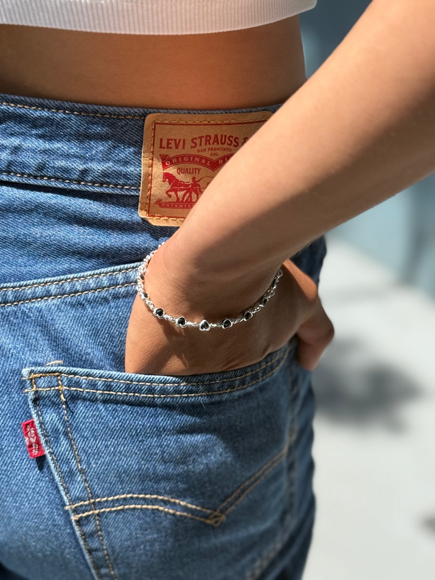 Black Hearts Bracelet