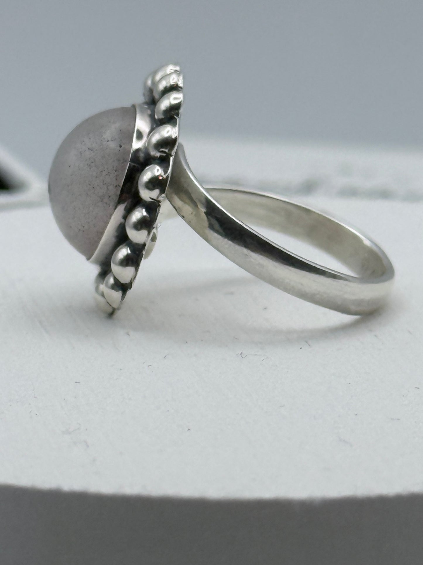 Round Natural Stone Ring