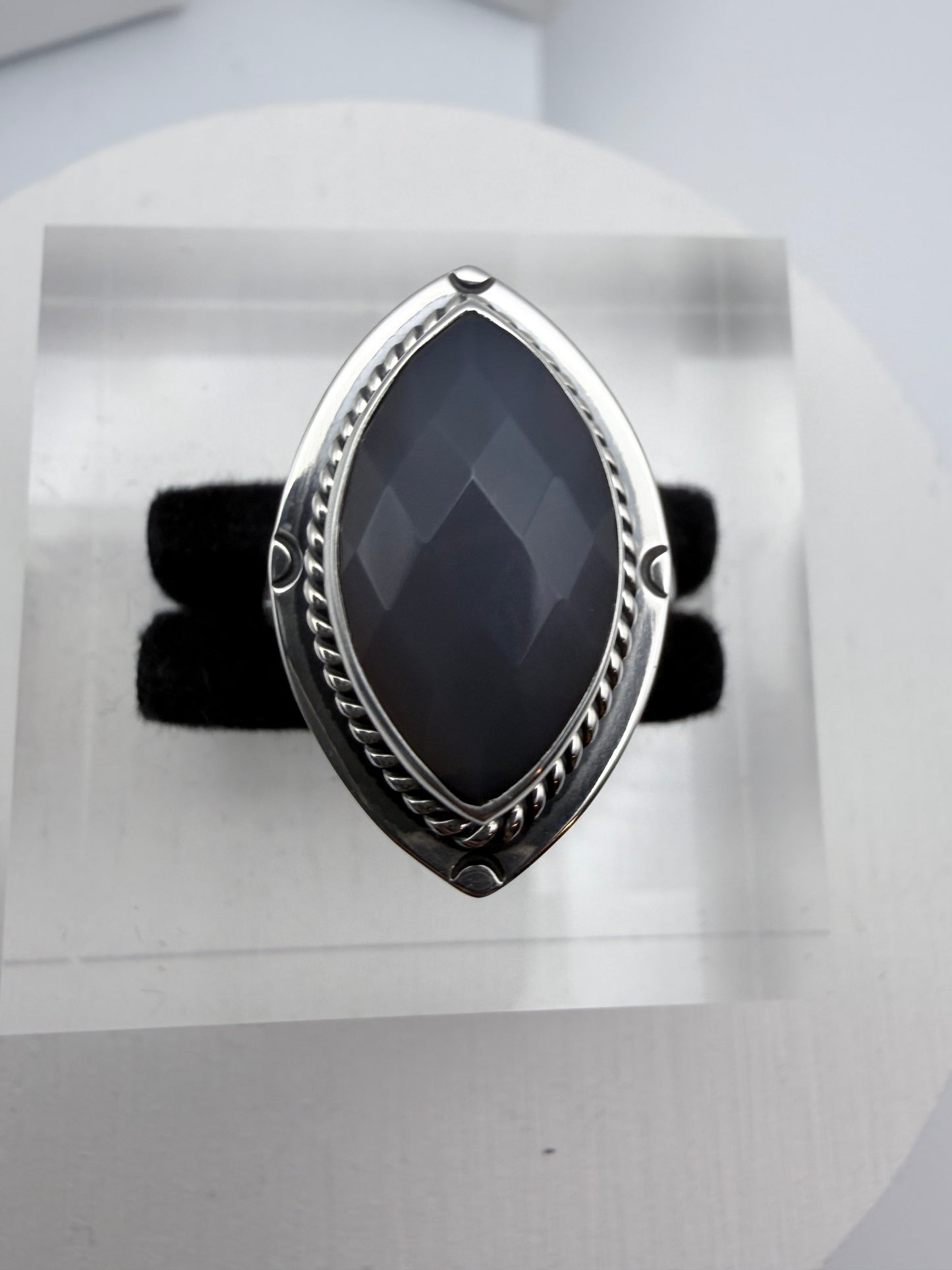 Rhombus Natural Stone Ring