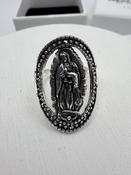 Virgin Mary Marcasite Rings