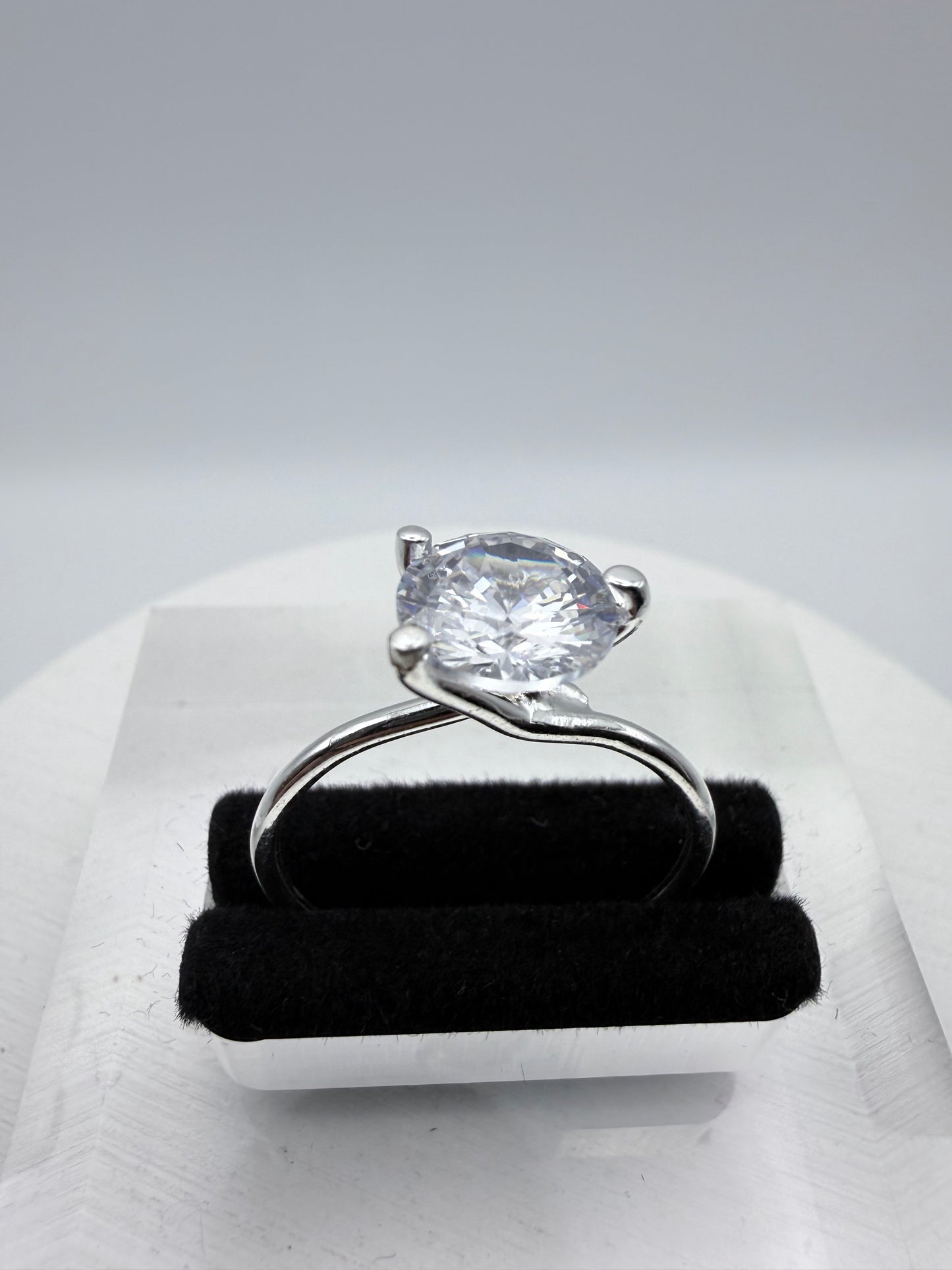Large Plain CZ Ring