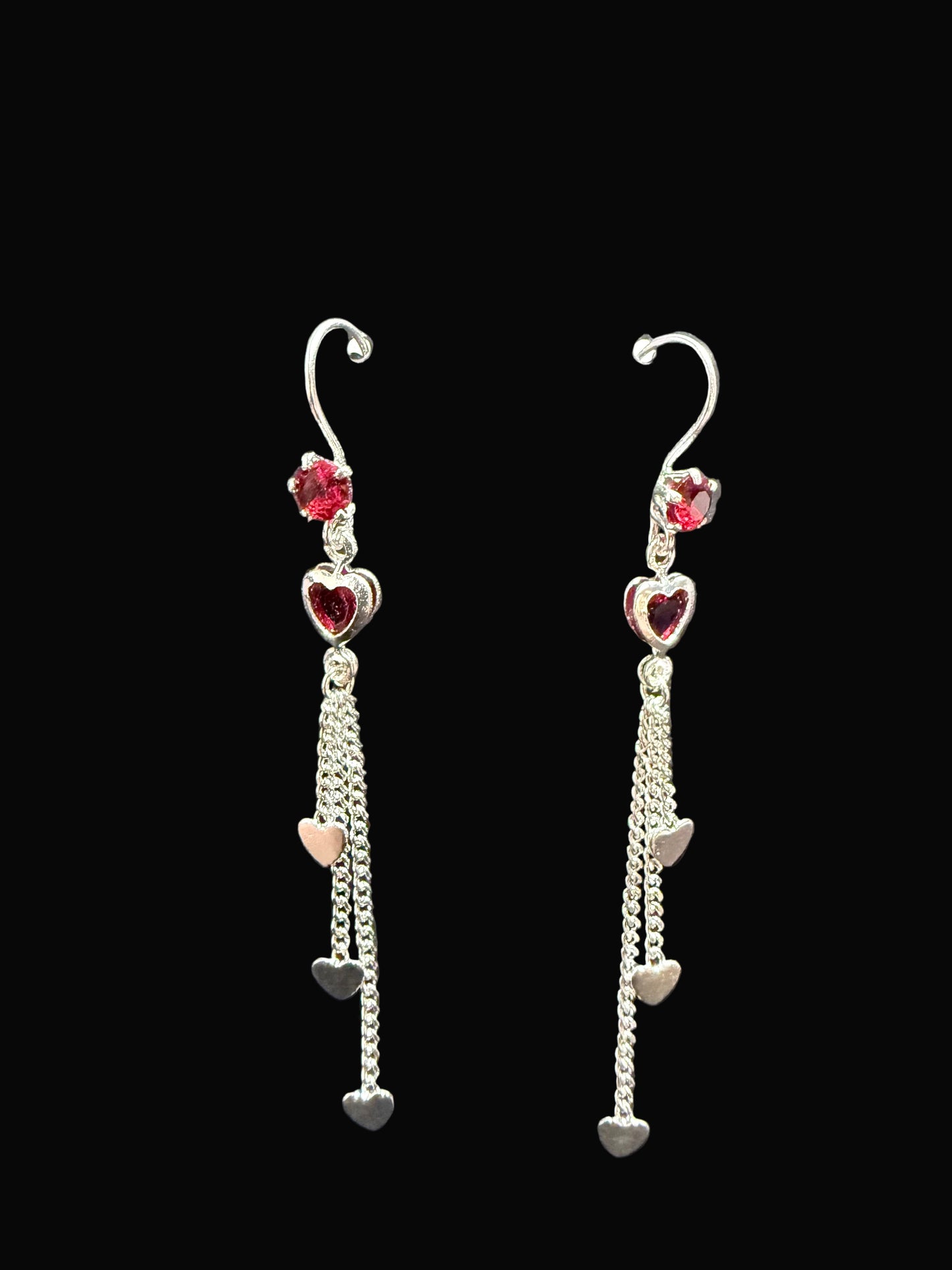 Dangle Hearts Fishhook Earrings