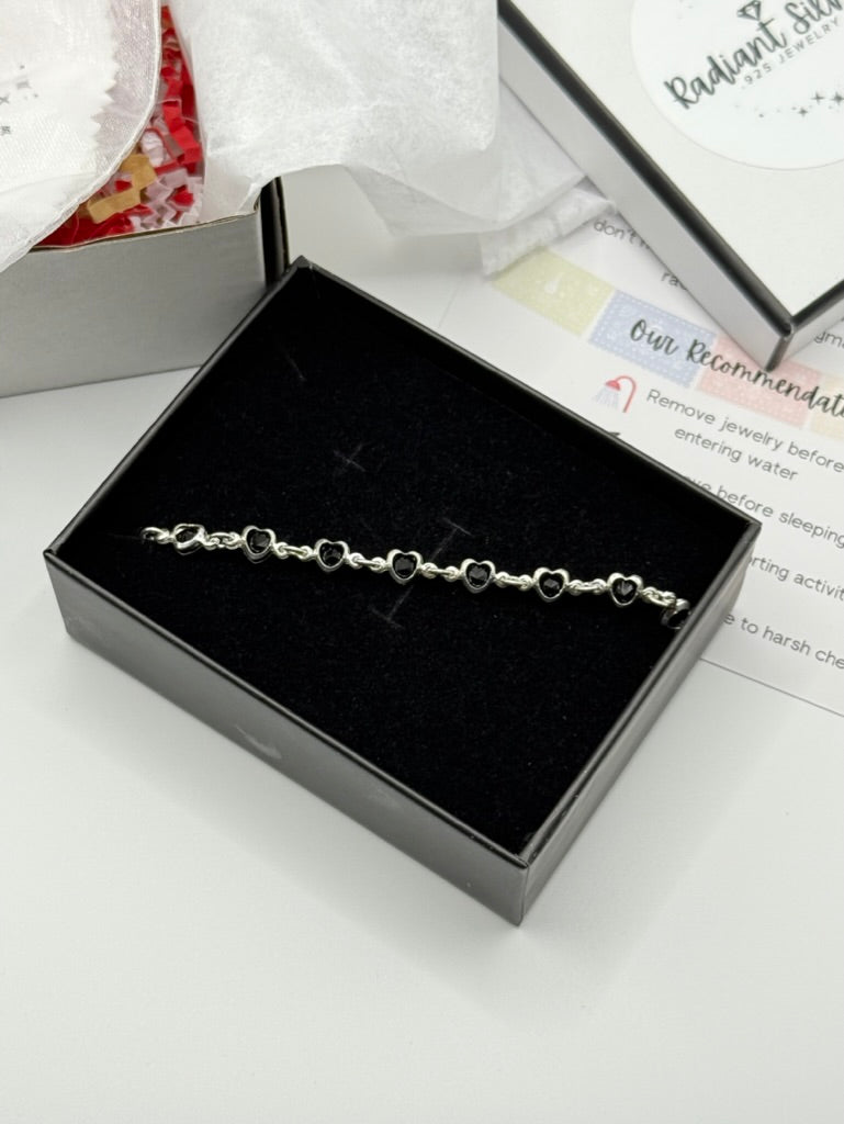 Black Hearts Bracelet