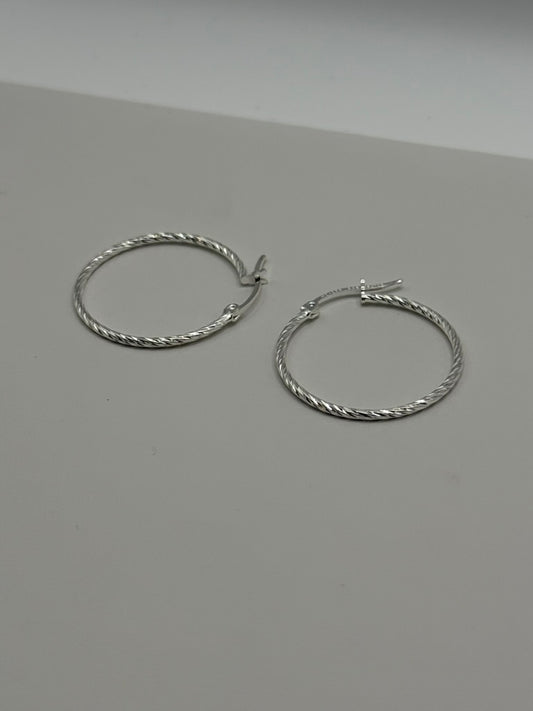 Thin Roped Hoops