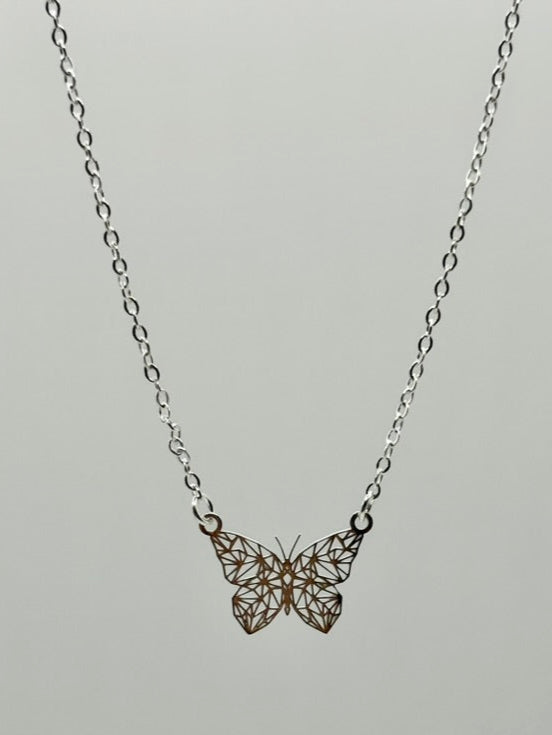 Geometric Butterfly Necklace