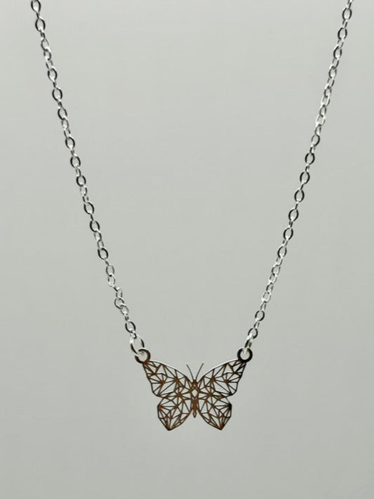 Geometric Butterfly Necklace