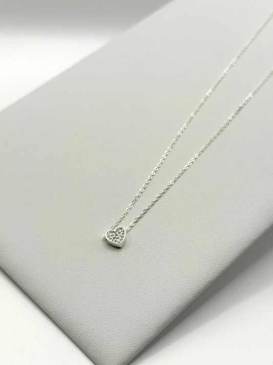CZ  Tiny Heart Necklace
