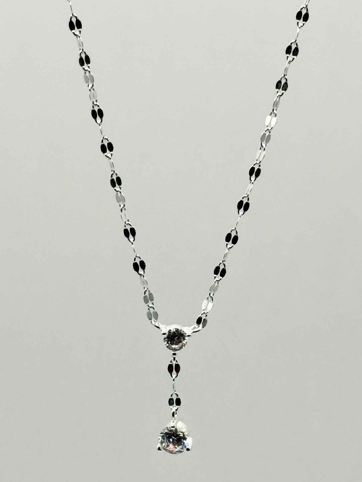 Mini CZ Shiny Necklace & Earrings