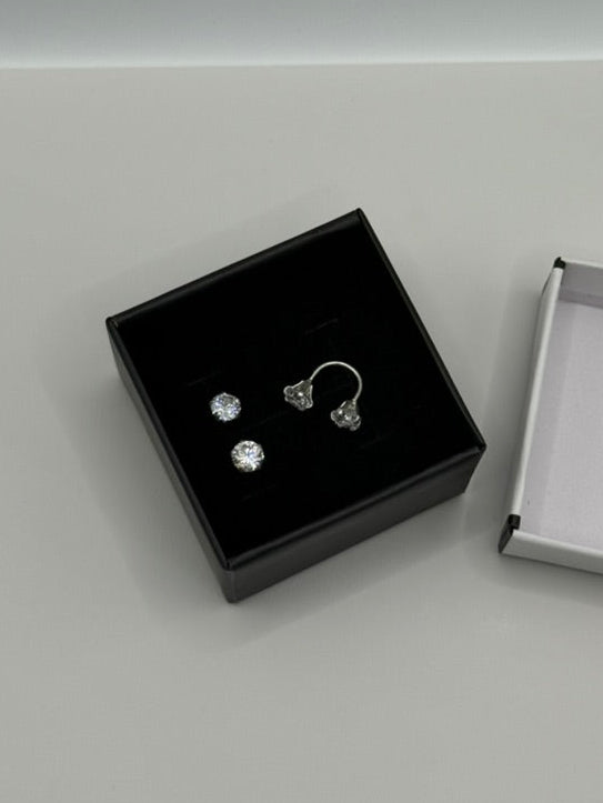 Half Hoop Studs