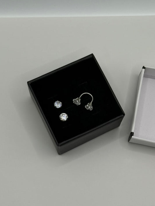 Half Hoop Studs