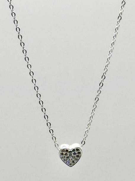 CZ  Tiny Heart Necklace