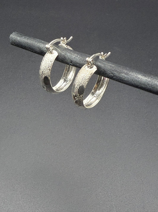 Textured Huggie Hoop Earrings