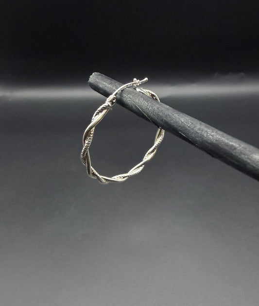 Twisted Rope Hoop Earrings