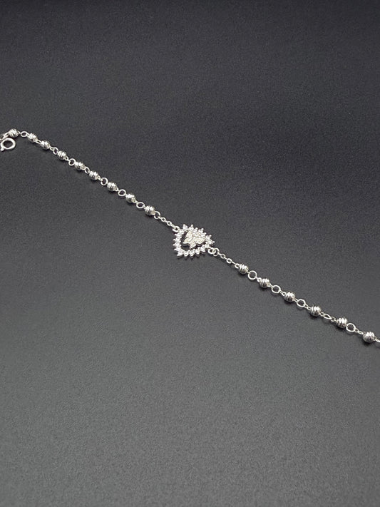CZ Heart & Butterfly Bracelet