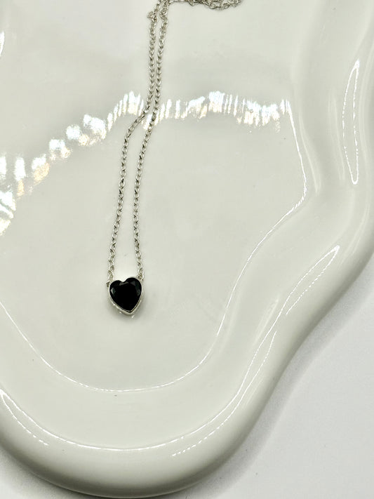 Mini Dark Heart Necklace