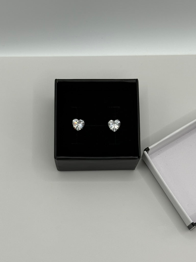 CZ Heart Studs