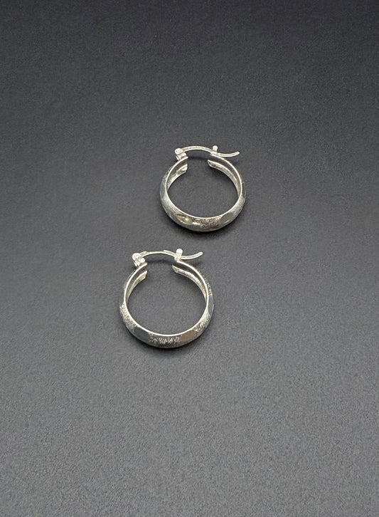 Textured Huggie Hoop Earrings