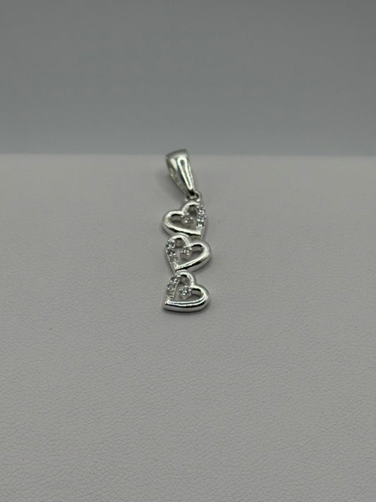 3 Cubic Zirconia Hearts