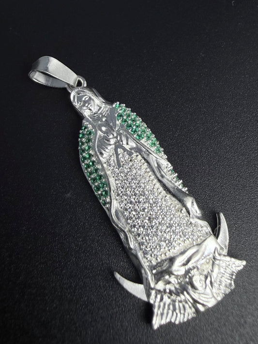 Virgencita Green Cubic Zirconia Pendant