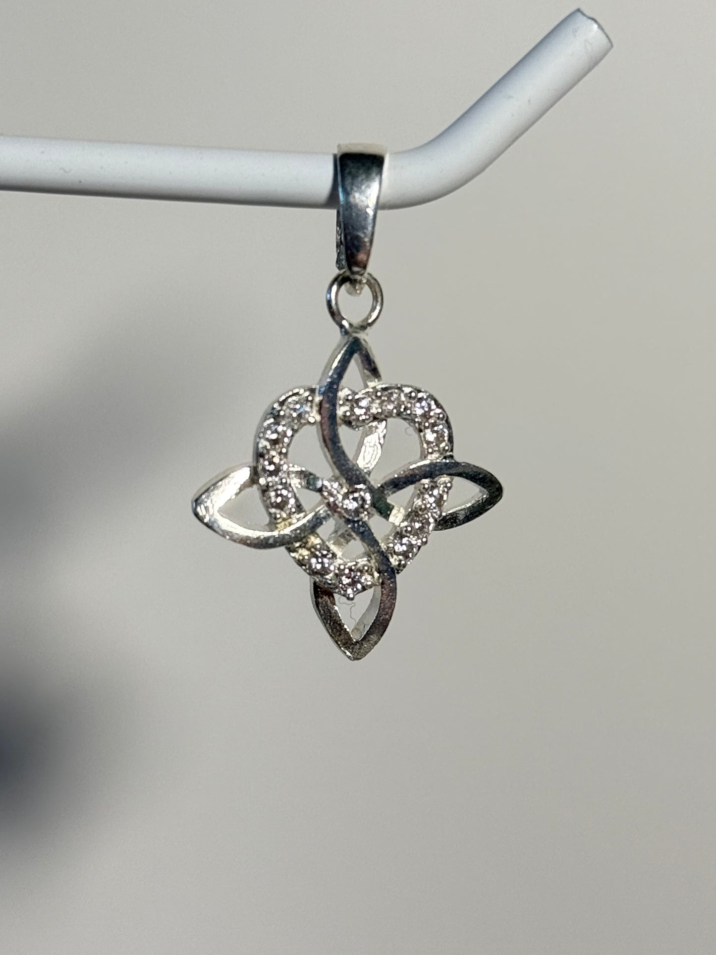 Witch Knot with Zirconia Pendant