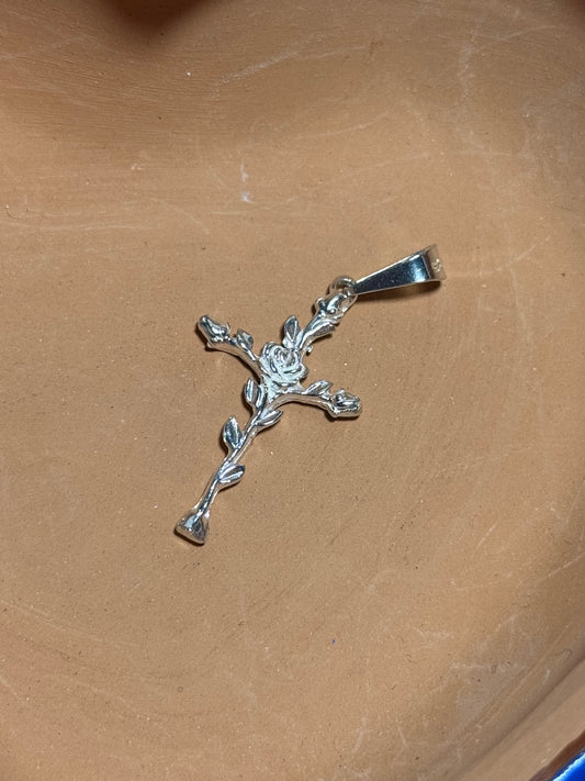 Rose Cross Pendant