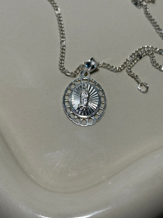 Oval Hearts Virgin Mary