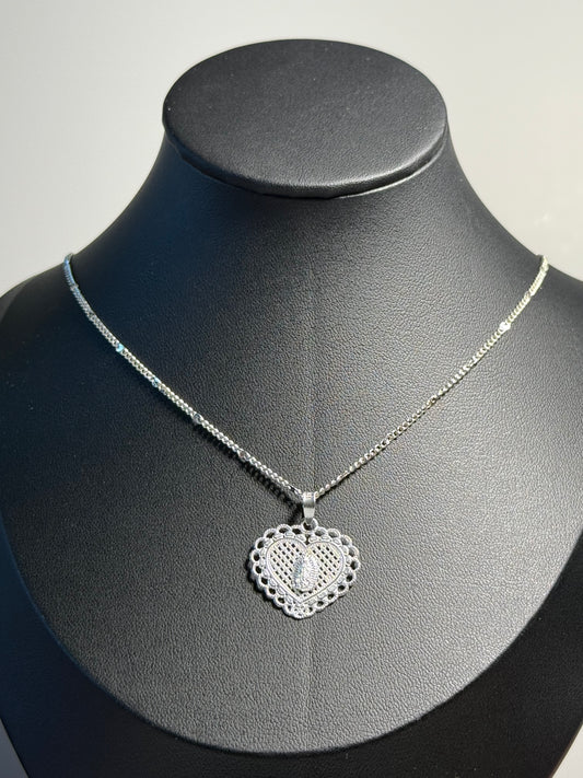 Virgin Mary Heart Pendant