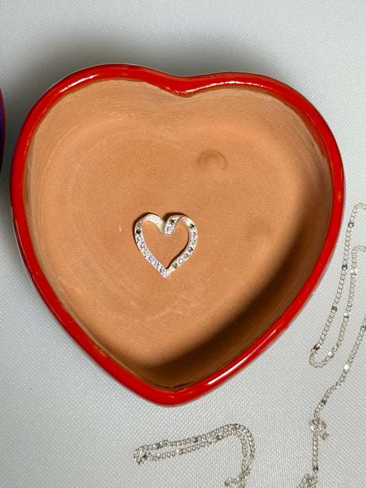 Cubic Zirconia Heart Pendant