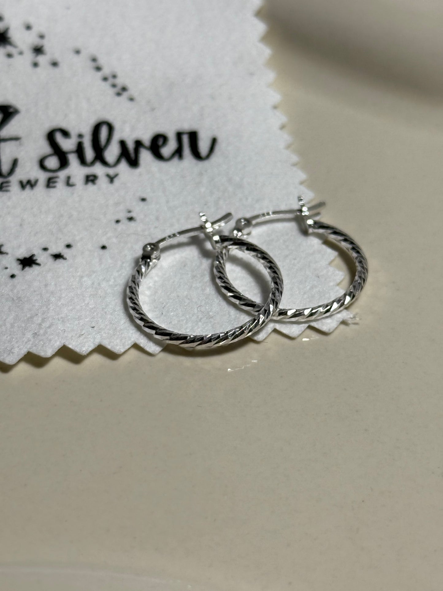 Textured Mini Hoops