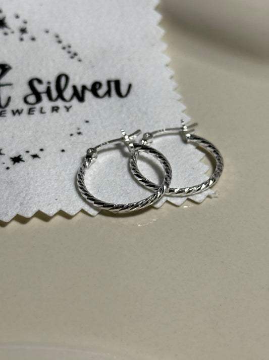 Textured Mini Hoops