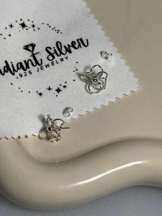 3D Flower Studs
