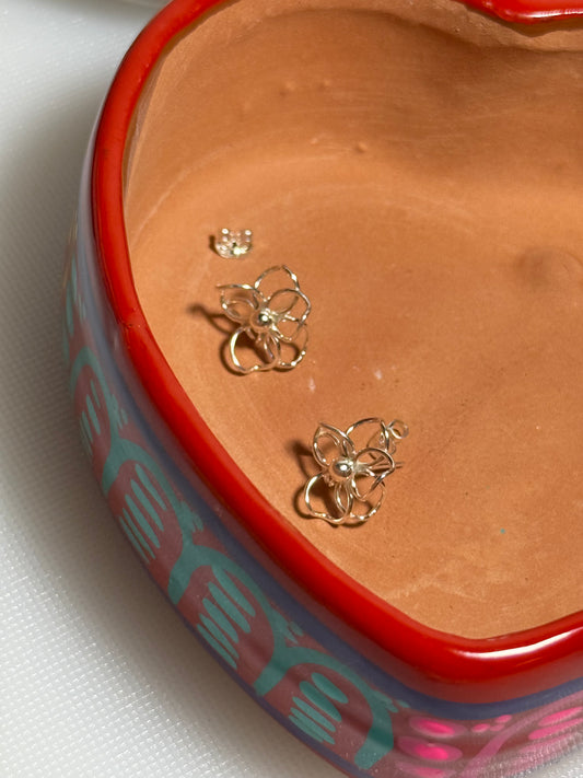 3D Flower Studs