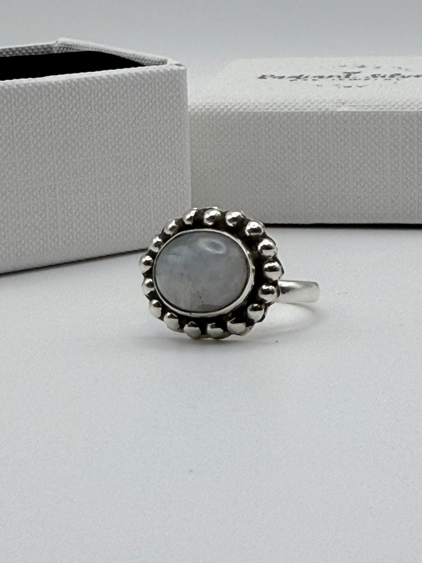 Round Natural Stone Ring