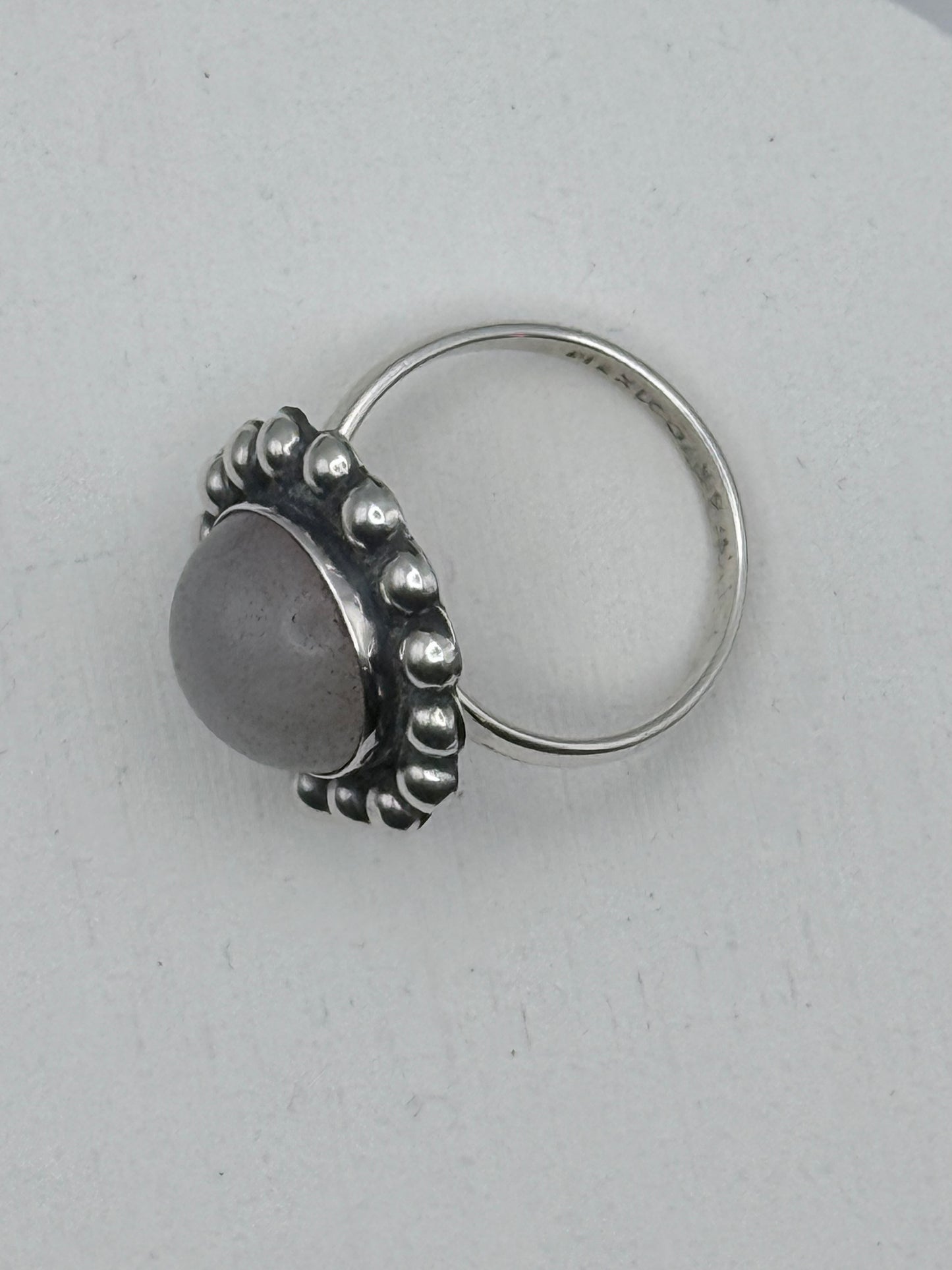 Round Natural Stone Ring