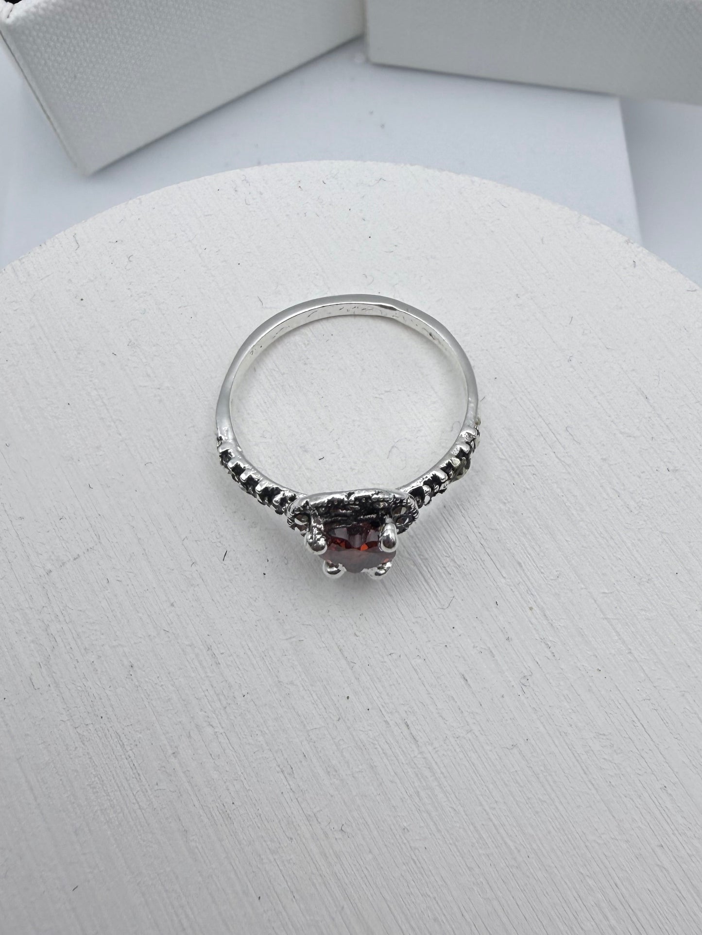 Heart with Marcasite Ring