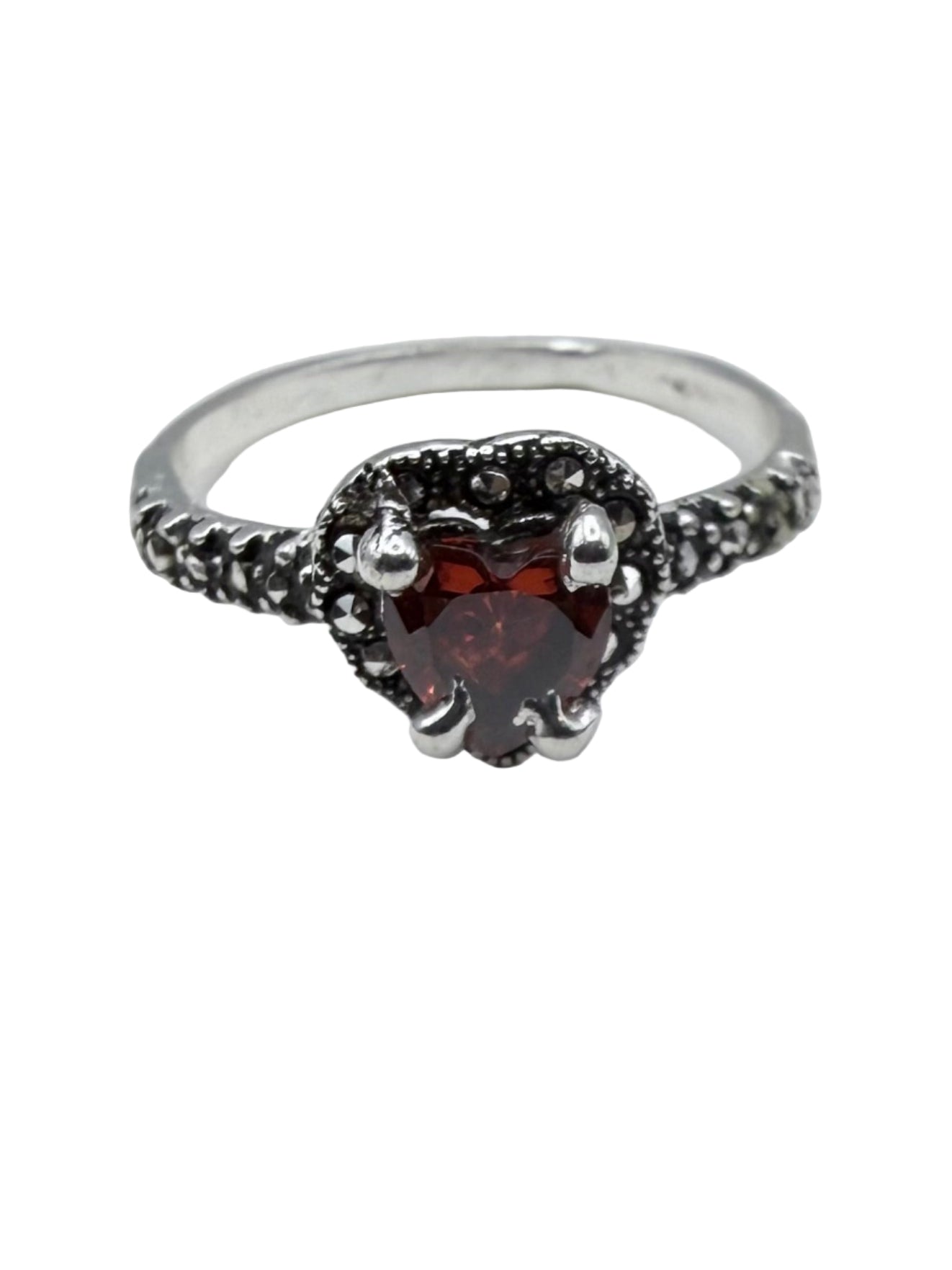 Heart with Marcasite Ring