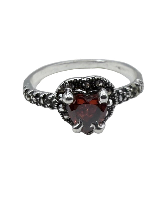 Heart with Marcasite Ring