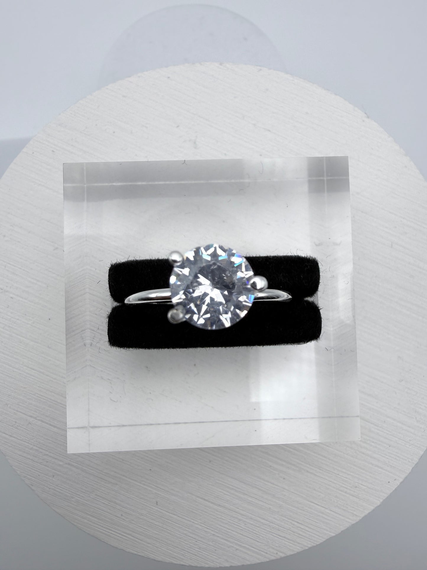 Large Plain CZ Ring