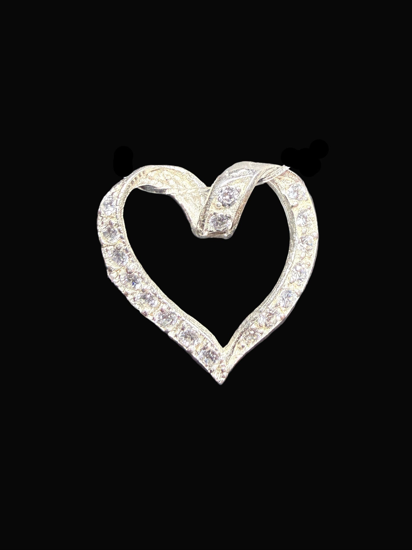 Cubic Zirconia Heart Pendant