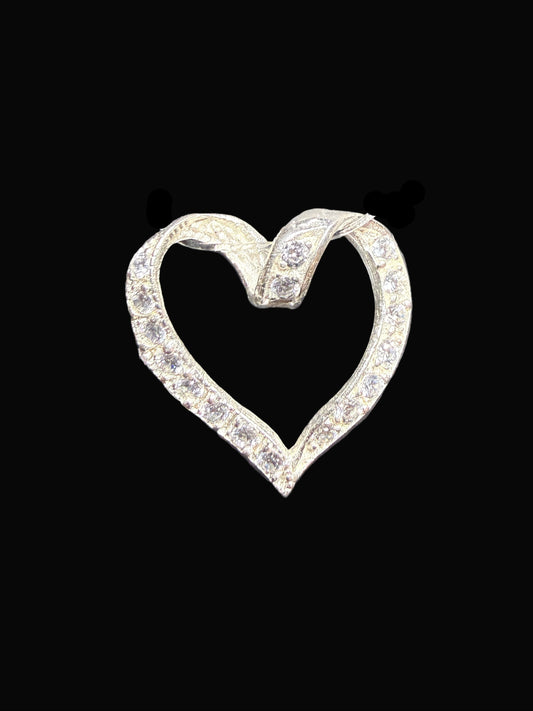 Cubic Zirconia Heart Pendant