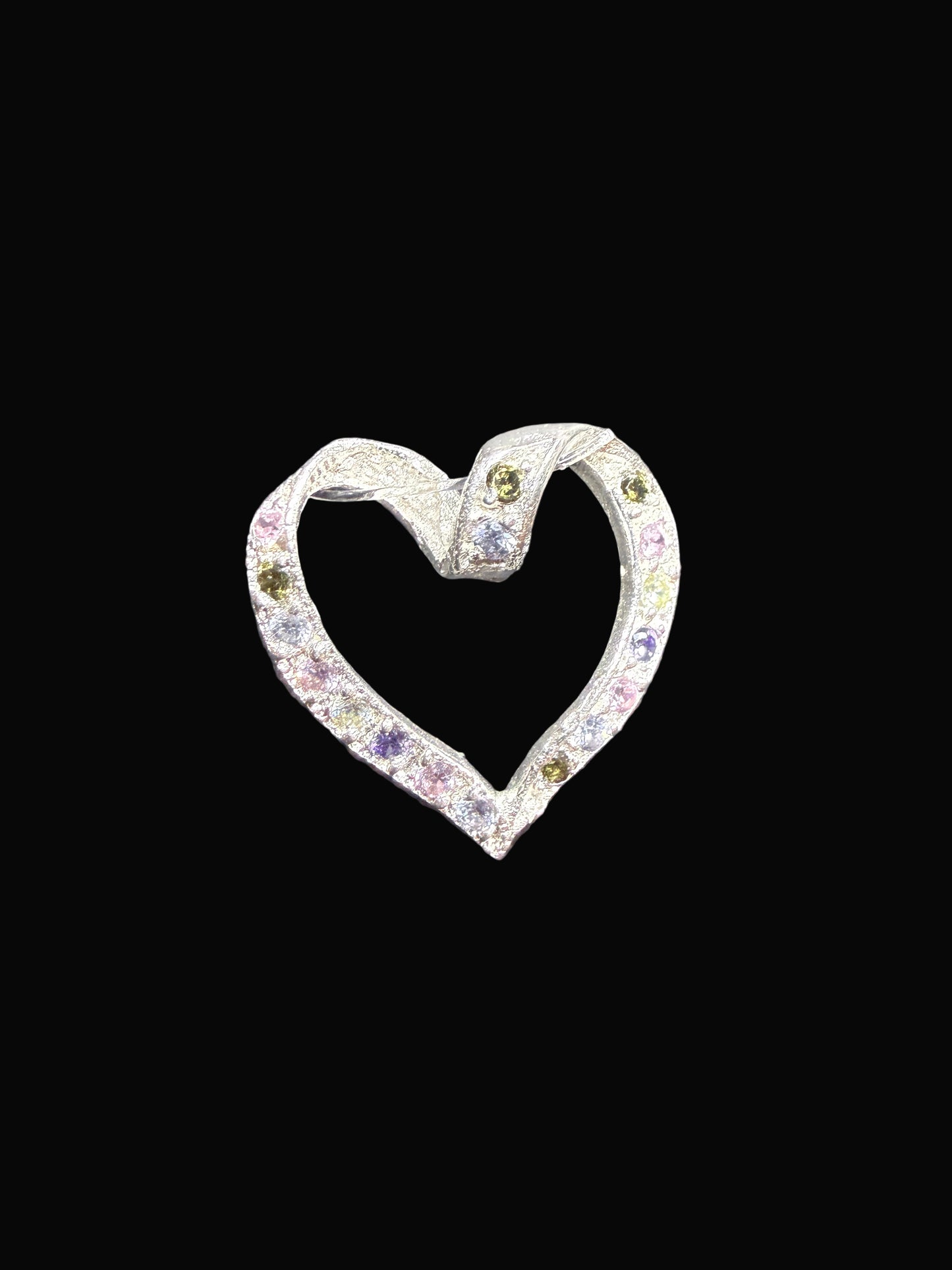 Cubic Zirconia Heart Pendant