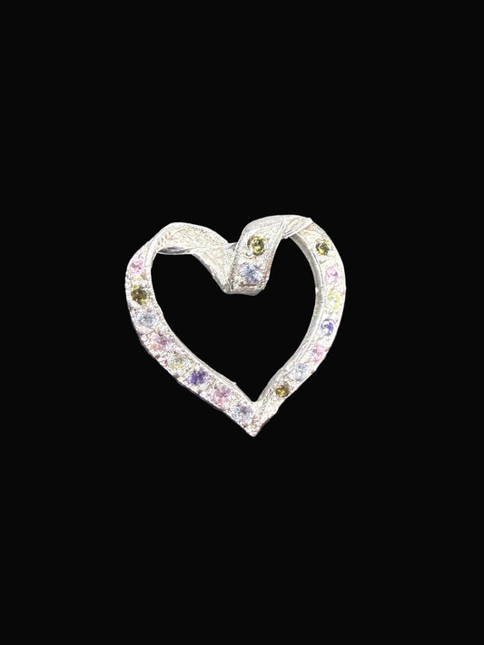Cubic Zirconia Heart Pendant