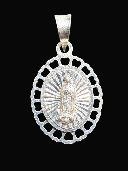 Oval Hearts Virgin Mary