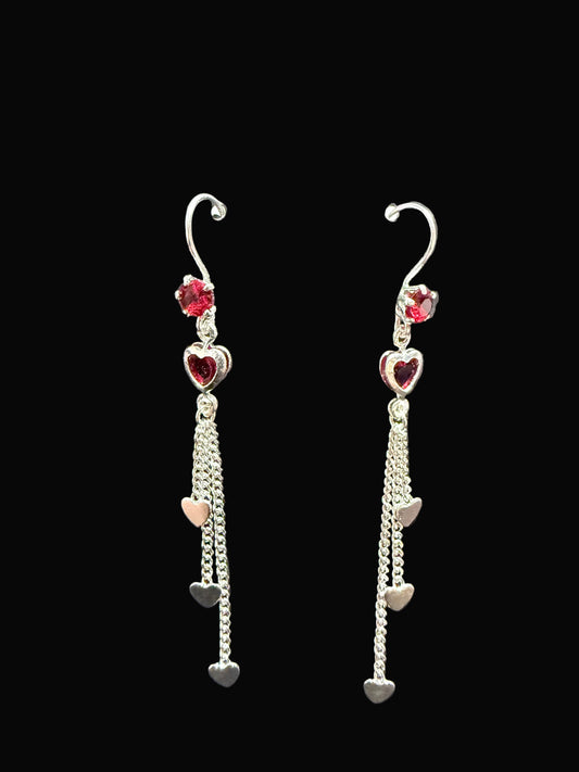 Dangle Hearts Fishhook Earrings
