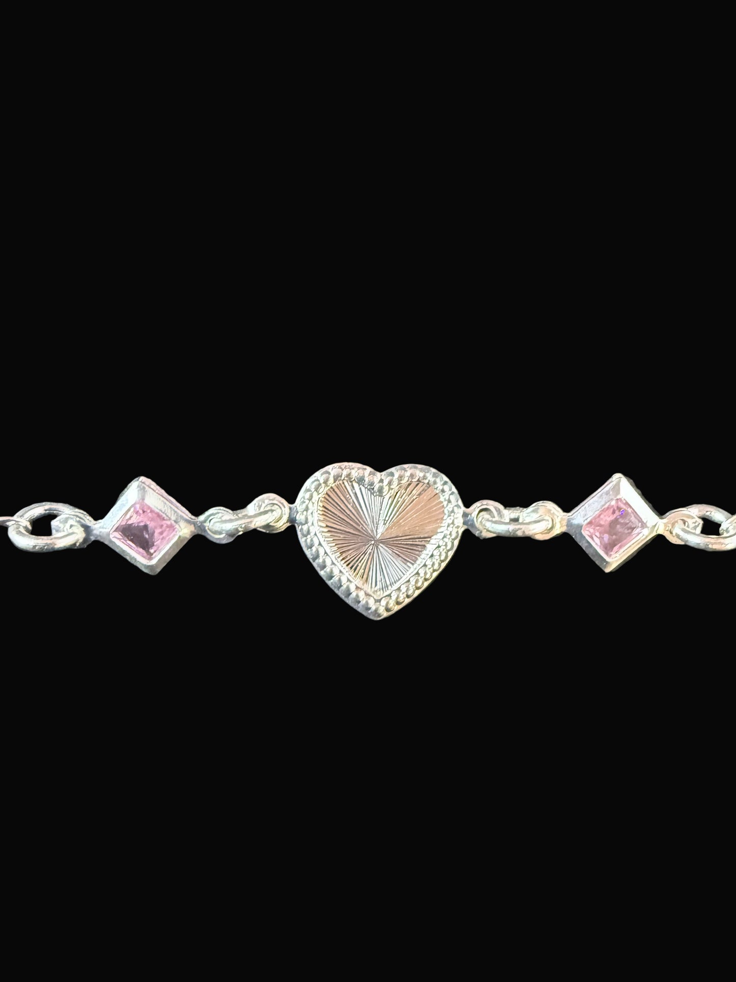 Rhombus and Heart Bracelet